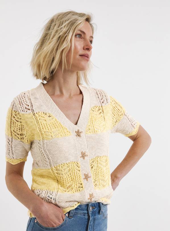 JD WILLIAMS Crochet Patchwork Cardigan 28-30